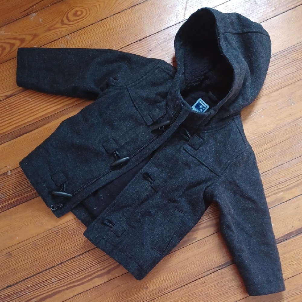 Old Navy Charcoal Hooded Jacket 3T